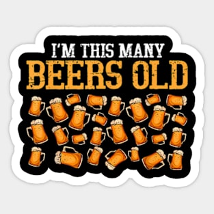 27 Year Old Beer Drinking Gag 27Th Birthday Sticker